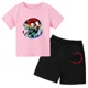 thumbnail image 3 of 2024 Verano Demon Slayer Camiseta estampada para niños 2 piezas Traje para niños y niñas Ropa de manga corta Top informal Conjunto de moda de anime, 3 of 5