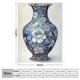 thumbnail image 4 of WYYP Throw Blanket Blue Chinoiserie Vase Winter Flannel Blanket Chinoiserie Style Blanket Blue and White Porcelain Oriental Garden Warm Throw Blanket for Bed Sofa for All Seasons White, 4 of 6