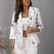 thumbnail image 4 of Blazer Chaquetas Para Mujer Estampado A Cuadros Slim Solapa Botón Bolsillo Tops Blusa Abrigo Odeerbi ODB138544, 4 of 7