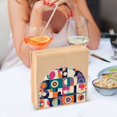 thumbnail image 3 of Yayeee Napkin Holder for Table Set of 2 Kitchen Paper Tissue Organization, Orange Geometric, 3 of 8