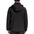 thumbnail image 2 of Men’s Softshell Jacket with Removable Hood, Fleece Lined and Water Repellent Black S, 2 of 7