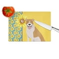 thumbnail image 4 of Summer Sunflowers Red and White Pit Bull Terrier Glass Cutting Board Large 12 in x 15 in, 4 of 5
