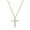 White/Gold, variant on 1/2 CT TW Lab Grown Diamond 18k Gold over Sterling Silver Cross Necklace, Adult Female