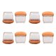 thumbnail image 2 of Protector de patas de silla ANGGREK 8 Piezas TPE Transparente Cuadrado, 2 of 8