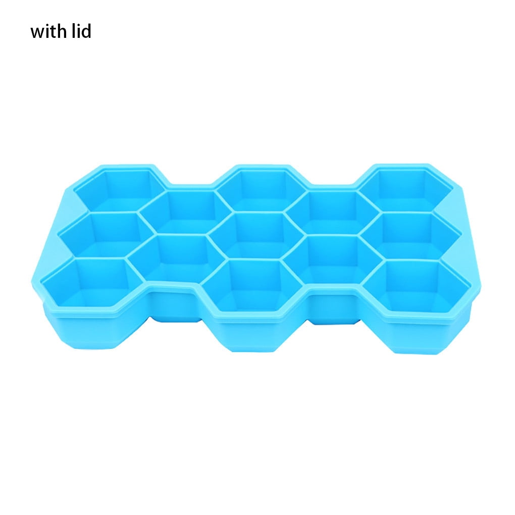 Silicone Ice Cube Tray 13 Cavity Mold with Lid DIY Shape