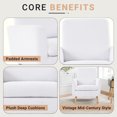 thumbnail image 2 of Frida Fleece Minimalist Accent Chair Set of 2-Color:White, 2 of 10