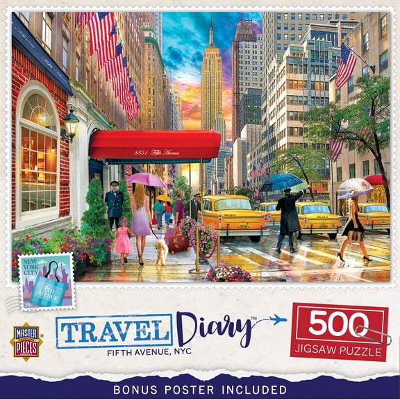 MasterPieces 500 Piece Jigsaw Puzzle for Adults - Fifth Avenue, NYC - 15"x21"