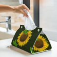 thumbnail image 6 of Xecao Sunflower3 Print Tissue Box Cover,Modern PVC Leather Square Tissue Box Holder for Creative Decorative, 6 of 7