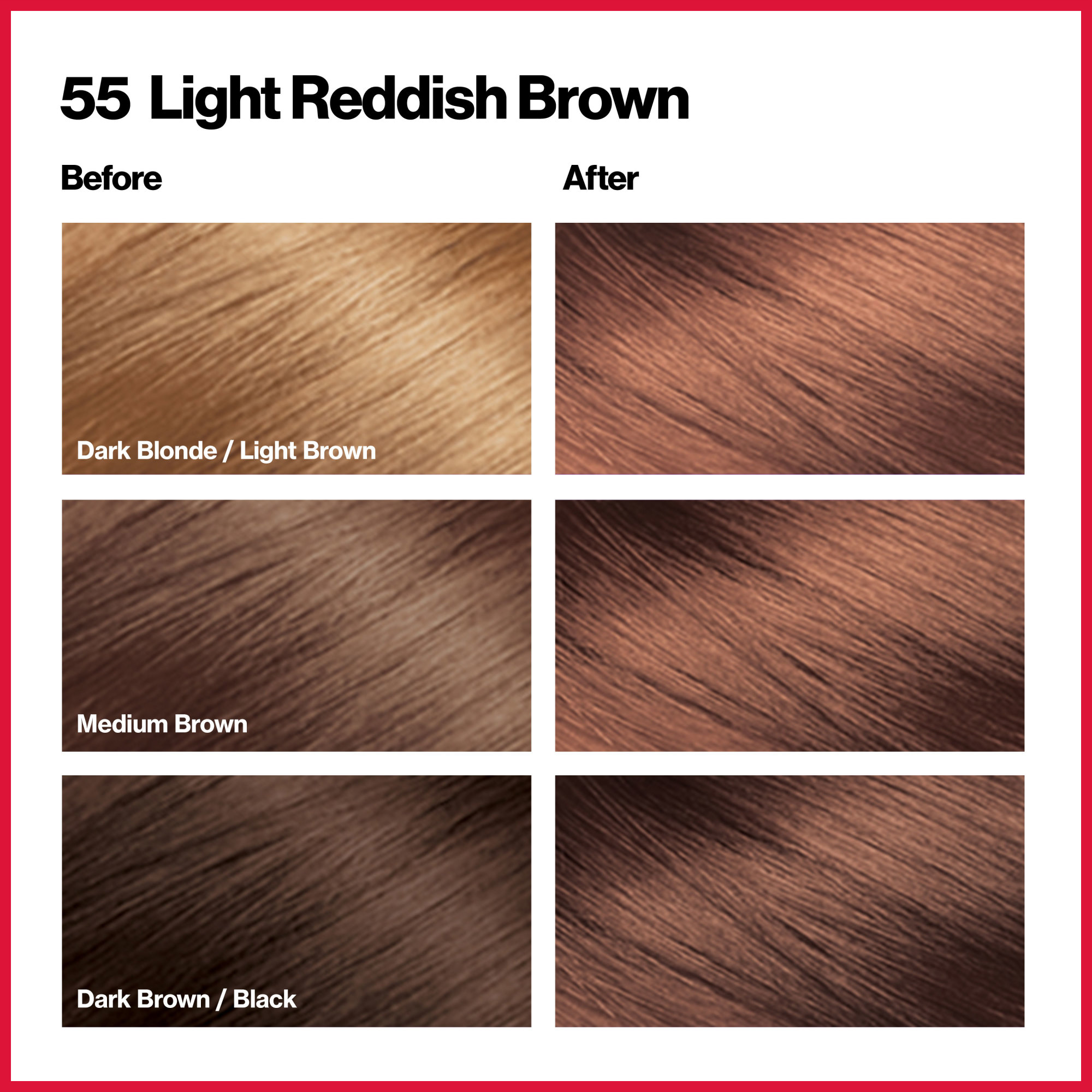 Revlon ColorSilk Beautiful Color Permanent Hair Color, 55 Light Reddish ...