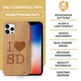 thumbnail image 7 of Case Yard Wooden Case Outside Soft TPU Silicone, Slim Fit Shockproof Wood Protective Phone Cover for Girls Boys Men and Women, Supports Wireless Charging Love SD Design case for iPhone-11-Pro-Max, 7 of 7