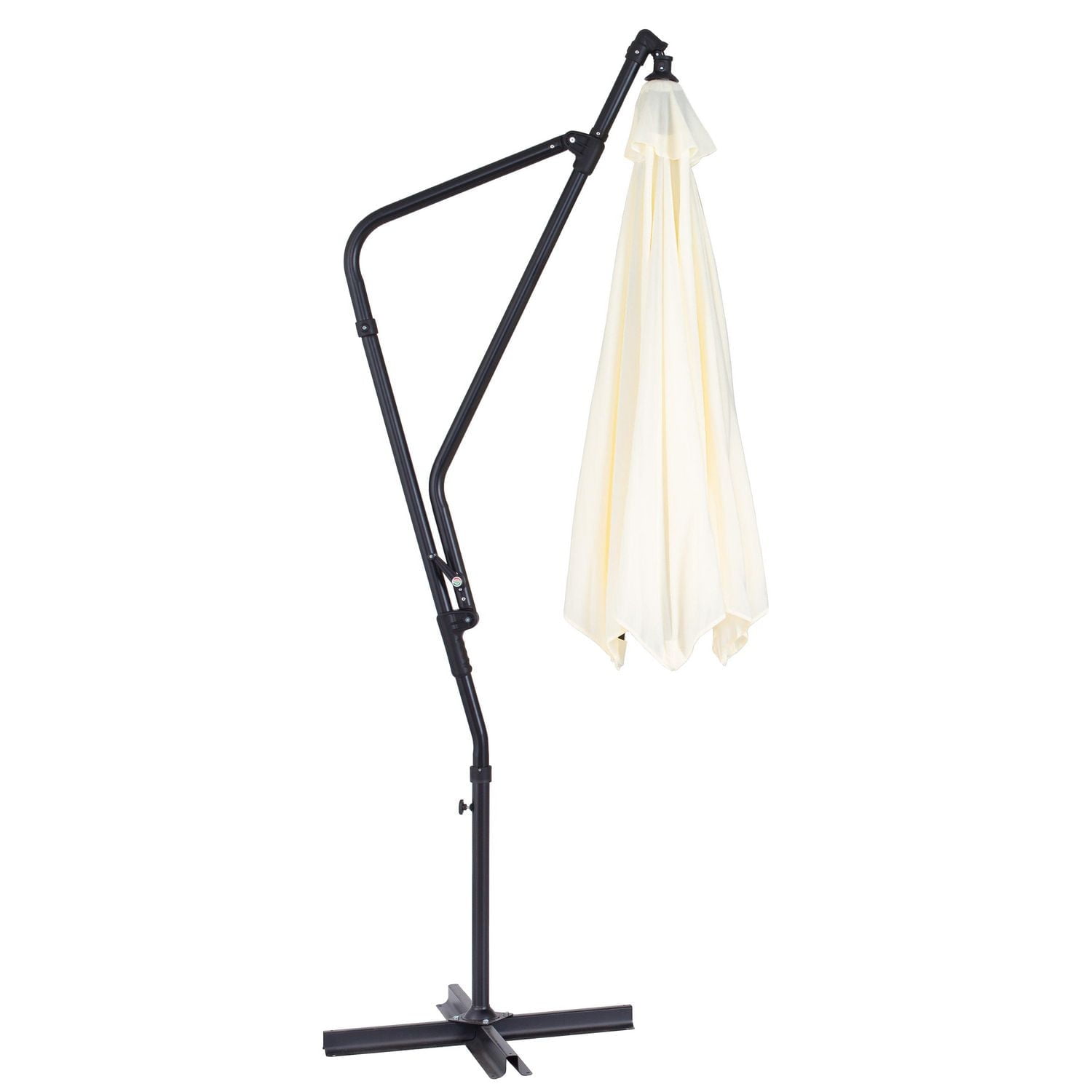 CorLiving Solward 10ft Cantilever Tilting Patio Umbrella with Steel Frame and 6 Support Arms