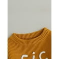 thumbnail image 6 of Bagilaanoe Newborn Baby Girl Knit Romper Sweater Long Sleeve Bodysuits Letter Embroidery Pullover 3M 6M 9M 12M 24M Infant Warm Jumpers Tops Fall Loose Knitwear, 6 of 8