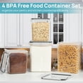 thumbnail image 5 of Vtopmart Airtight Storage Canisters, 4 Pcs Large Food Storage Container for Flour, Sugar, Baking Supplies, Rice with Lids, 5 of 7