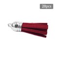 thumbnail image 2 of 28 Pieces Keychain Charms Creative Delicate Keyring Pendant Tassels Simple Handbag Decor Tassel Craft Decoration DIY Accessory Wine red, 2 of 7