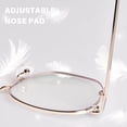 thumbnail image 3 of Gafas de protección UV cuadradas de metal OPTOFENDY que bloquean la luz azul, 3 of 7