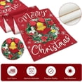 thumbnail image 5 of Wreath Merry Christmas Table Runner, Xmas Winter Holiday Kitchen Dining Table Decoration for Christmas Home Decor 13x108 Inch-Red, 5 of 8