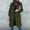 Army Green, variant on BYHONG Ladies Thick Fashionable Long Sleeve Lapel Pocket Long Wool Coat Coat for Women Grey L