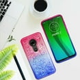 thumbnail image 7 of FIEWESEY For Motorola G7 Phone Case Moto G7 Plus Glitter Case Sparkle Glitter Flowing Liquid Quicksand with Shiny Bling Diamond Women Girls Cute Case For Motorola G7 / Moto G7 Plus - Pink+Blue, 7 of 7