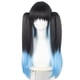 thumbnail image 5 of Peluca negra con degradado azul, peluca de cosplay de doble capa, peluca de cosplay multifuncional, 5 of 5