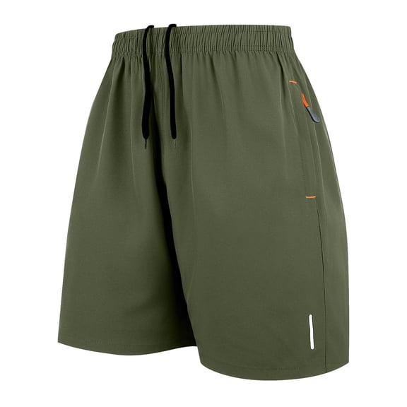 BRANROY Men's Athletic Running Shorts 5-Inch Casual Outdoor Sports Breathable Quick-Dry Fitness Gym Training,Army Green L