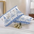 thumbnail image 2 of Navy Blue Coastal Lumbar Pillow Covers 20x12 Inch Set of 2, Summer Nautical Lighthouse Starfish Waterproof Outdoor Pillow Covers, Decorative Cushion Pillowcases for Couch, Sofa, Bed, Garden, Patio, 2 of 9