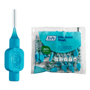 TePe Interdental Brush Original, Soft Dental Brush for Teeth Cleaning, Pack of 25, 0.6 mm, Medium Gaps, Blue, Size 3