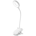 thumbnail image 1 of Luz LED con clip con portalápices, lámpara de escritorio, luz para niños con protección ocular, 3 colores ajustables para leer y trabajar (blanco), 1 of 5