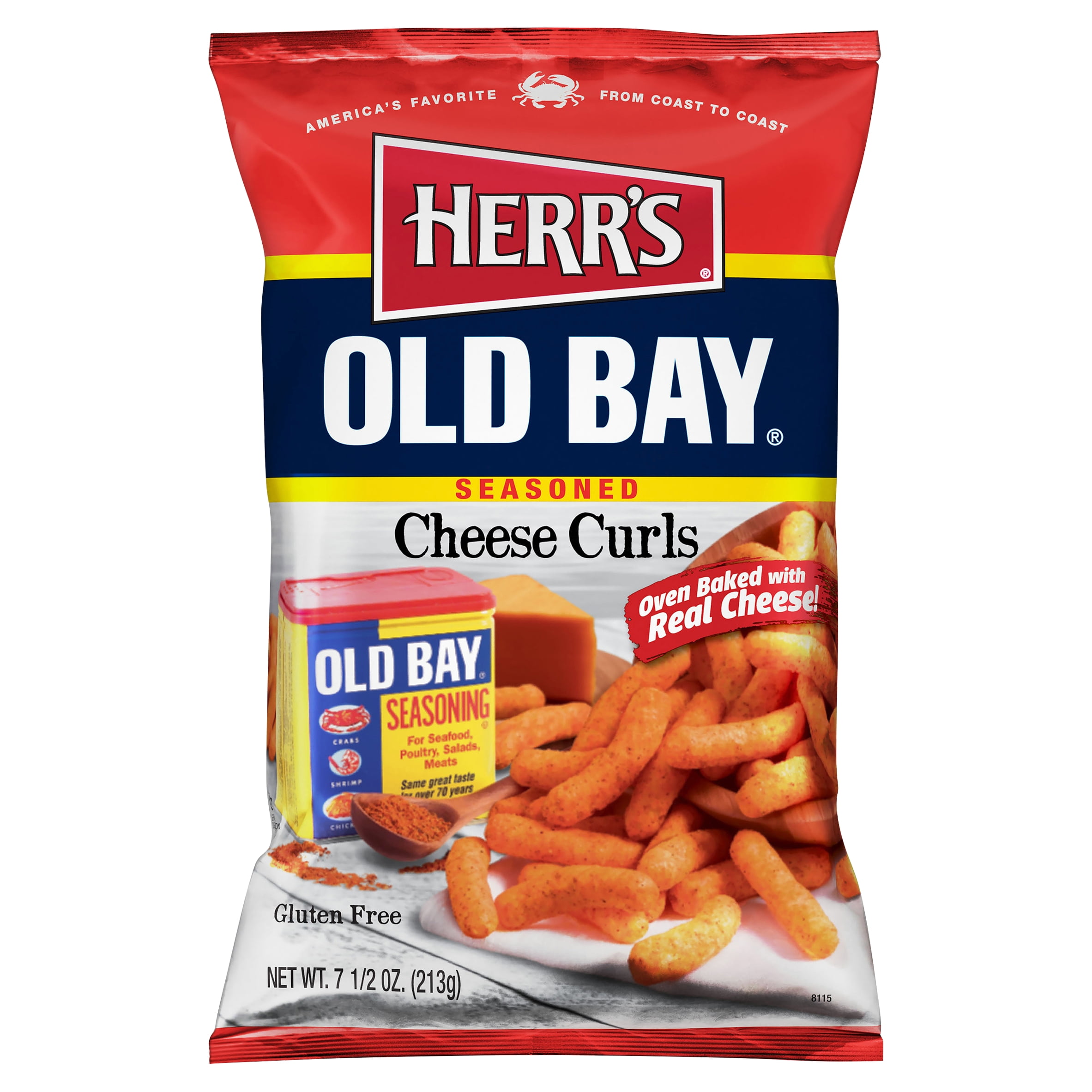 Herr's Old Bay Seasoned Cheese Curls, 7.5 oz.