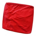 thumbnail image 3 of DOLITY Housse de Pouf Carrée en Velours Extensible Haute Élasticité Fond Élastique pour Salon Lavable Rouge, 3 of 9