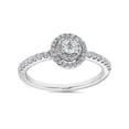 thumbnail image 4 of 3/4ct TW Double Halo Round Natural Diamond Engagement Ring 10K White Gold, 4 of 4