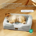 thumbnail image 4 of Orthopedic Dog Bed - Bolster Dog Sofa Beds for Small Dogs, Supportive Foam Pet Bed with Removable Washable Cover, Waterproof Lining and Nonskid Bottom Couch,Ash Mist, 4 of 13