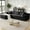 Black+Left Facing Chaise, variant on Xiweot 103" Boneless Sectional Sofa for Living Room, Memory Foam Cloud Modular Sectional Couch with Deep Seat, No Assembly Velvet L Shaped Sofa with Left Facing Chaise, Black