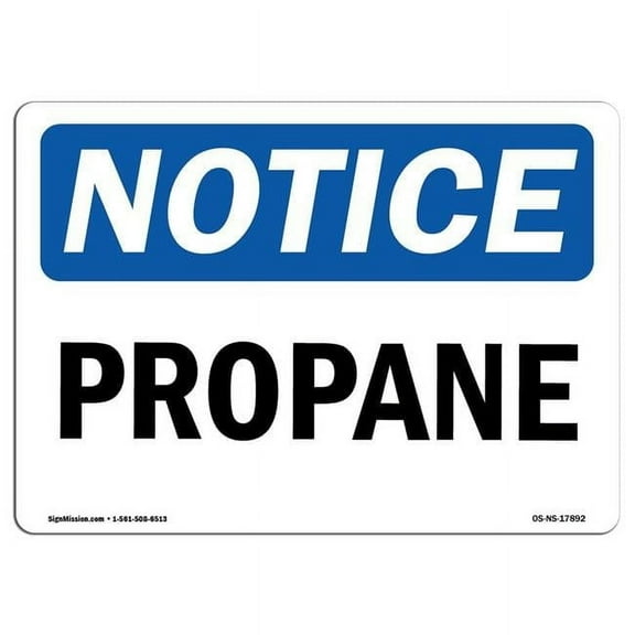 7 x 10 in. OSHA Notice Sign - Propane