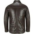 thumbnail image 2 of Men's Genuine Lambskin Leather Brown Jacket Slim fit Biker Motorcycle jacket A442, 2 of 3