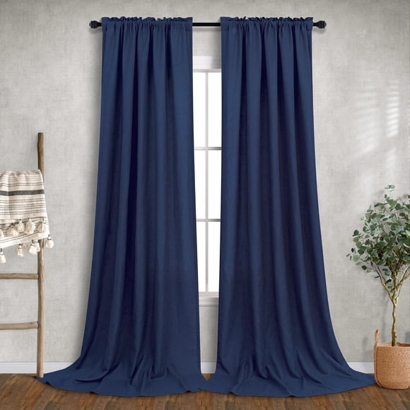 yubcxhop Mustard Yellow Curtains 54 Inch Length for Bedroom Kids 2 Panels Set Rod Pocket Bright Warm Autumn Decor Light Filtering Semi Sheer Linen Golden Yellow Gold Curtain for Living Ro