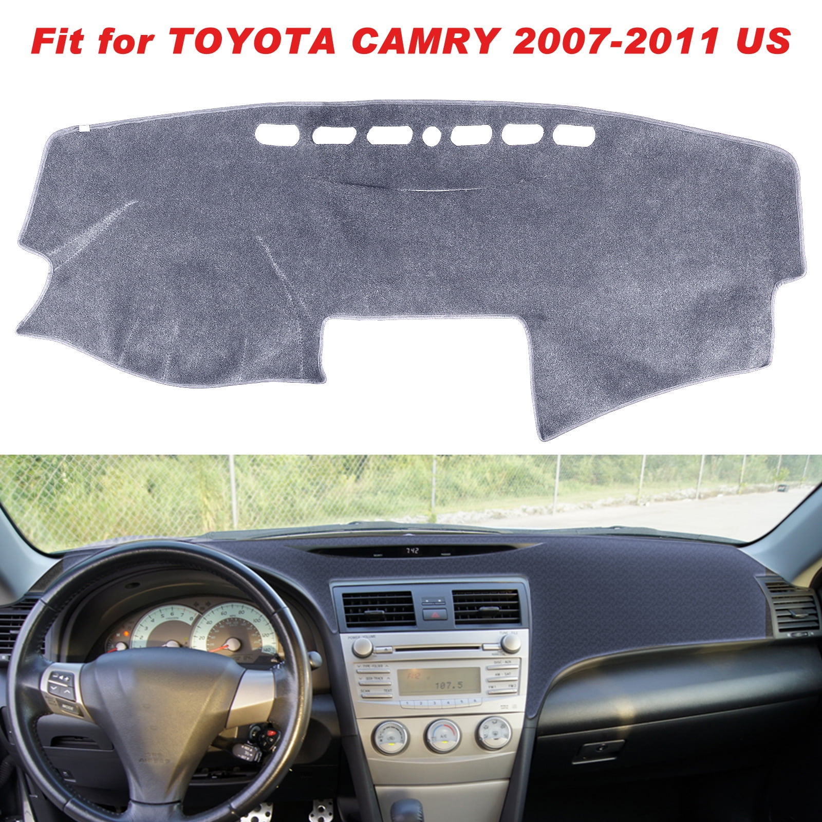 TSV DashMat Carpet Dashboard Cover Fits for Toyota Camry 20072011, 20072014 Chevy Silverado