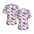 thumbnail image 3 of Goofa Orchids Flowers Pattern Women's Slim-Fit Short-Sleeve V-Neck T-Shirt,Classic-Fit Short-Sleeve V-Neck T-Shirt-X-Large, 3 of 5