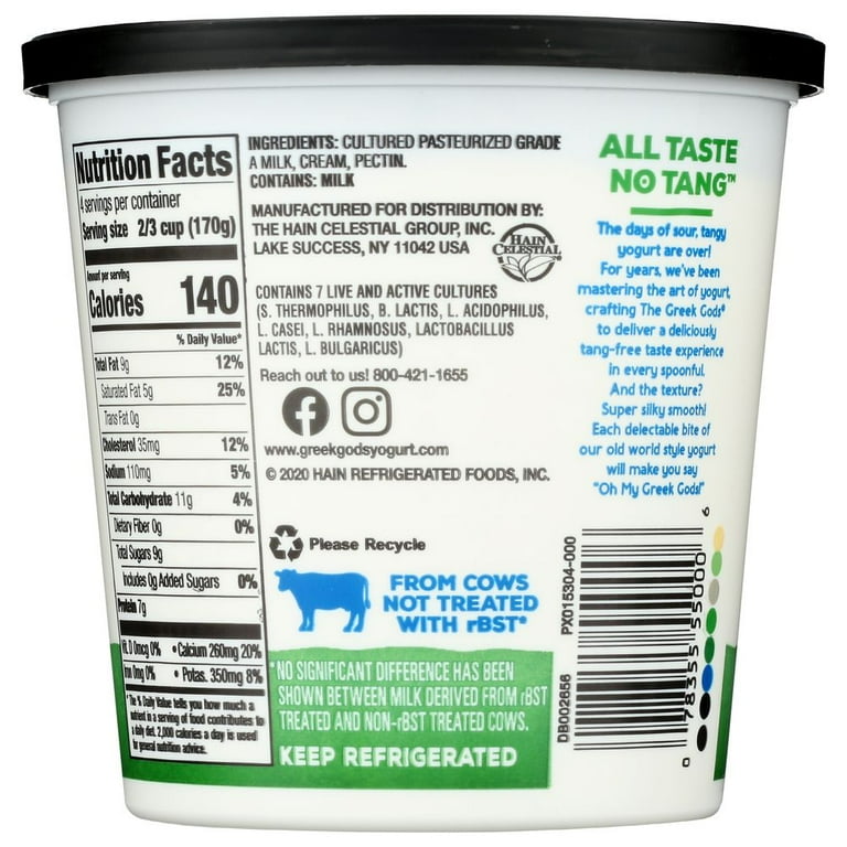 Greek Gods Plain Yogurt