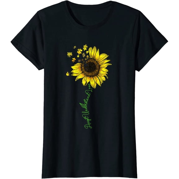 Sunflower Accept Understand Love Autism Awareness T-shirt