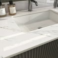 thumbnail image 4 of 31" White Marble Vanity Top w/ Undermount Sink, 1 Holes, 4" Backsplash, 4 of 13