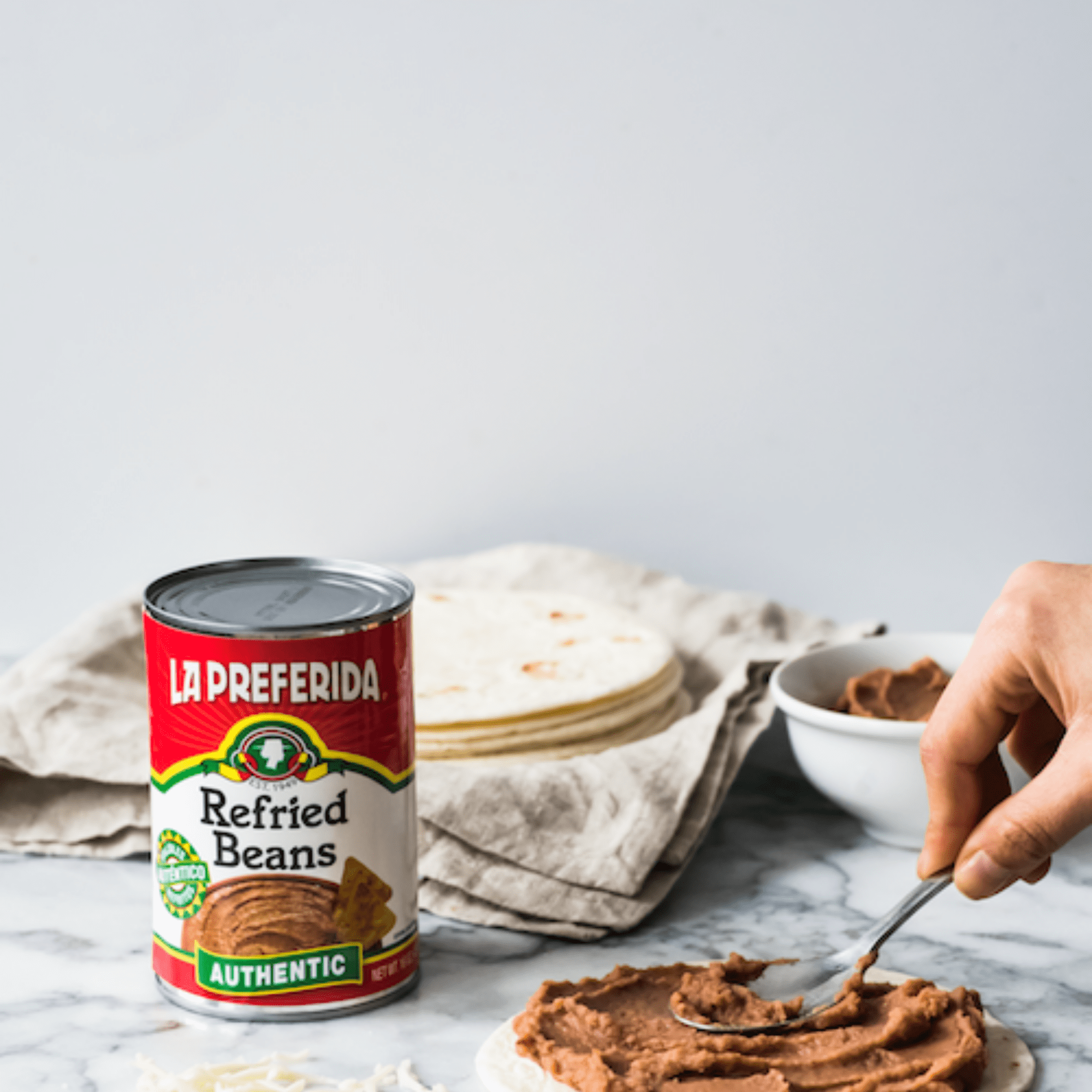 (12 pack) La Preferida Refried Beans, 16 oz, Can, Contains Soy and its Derivatives