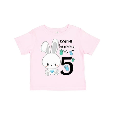 

Inktastic Somebunny is Five- 5th Birthday Bunny Gift Toddler Boy or Toddler Girl T-Shirt