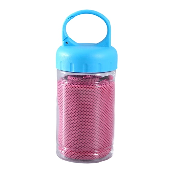 PBIYXQC Cooling Towel, Breathable Portable Quick-Dry Moisture Wiping Sweat Towel for Gym Running Outdoor Sports Rose Red