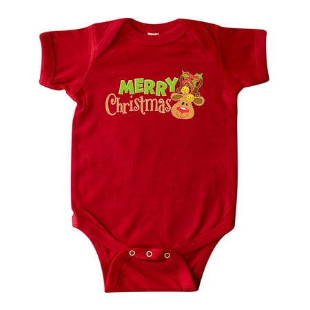 

Inktastic Merry Christmas Cute Reindeer Gift Baby Boy or Baby Girl Bodysuit