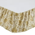 thumbnail image 2 of VHC Brands Dorset, Farmhouse Bed Skirt Dust Ruffle, Floral, Queen, Gold, 60x80x16, 2 of 5