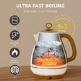 thumbnail image 4 of ZJQYDS 1.7L Electric Kettles, BPA Free Tea Kettle, Hot Water Boiler Heater, Stainless Steel Teapot, Auto Shut-Off & Boil-Dry Protection, 120V/1500W, 4 of 16