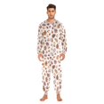 thumbnail image 5 of Adult Christmas Onesie Watercolor Pinecone Adult Zipper One-Piece Pajamas Unisex Pajamas with Pockets, 5 of 6