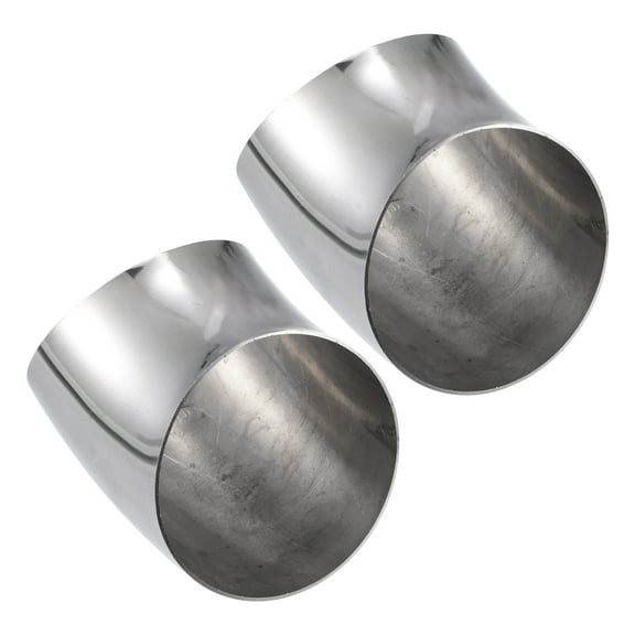 Unique Bargains 2pcs OD 4 Inch 45 Degree SS304 Stainless Steel Bend Tube Exhaust Elbow Pipe for Car Silver Tone