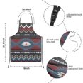 thumbnail image 3 of Colorful Geometric Triangle Chevron Pattern Kids Aprons for Girls and Boys,Adjustable Neck Strap Toddler Aprons for Kids Cooking Baking, 3 of 6