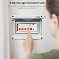 thumbnail image 4 of 4 Way Garage Shed Camper Van Caravan Consumer Unit Fuse Box with RCD and 4 x MCB, 4 of 6